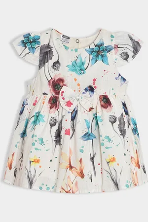MiArcus Girls Floral Printed Fit & Flare Dress
