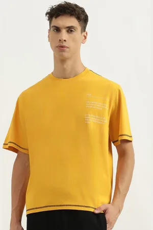 Benetton Men Graphic Printed Round Neck Pure Cotton Boxy T-Shirt