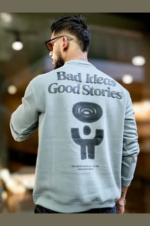 Maniac Men Typography Printed Round Neck Sweatshirt