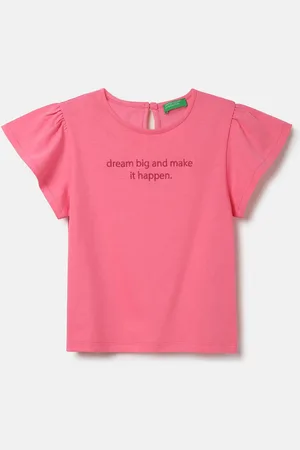 Benetton Flutter Sleeve Cotton Top