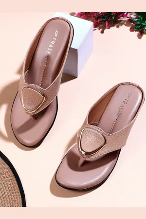 TRASE Embellished Open Toe Wedges