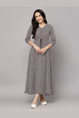 Aayu Print Crepe Fit & Flare Floral Maxi Dress