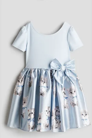 H&M Girls Printed Fit And Flare Dress
