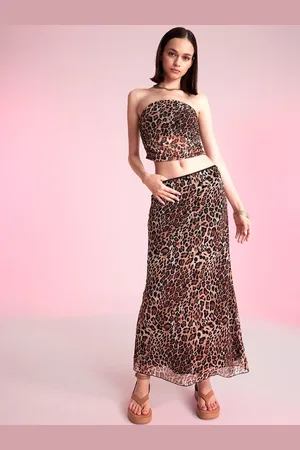 DeFacto Women Animal Printed A-Line Maxi Skirt