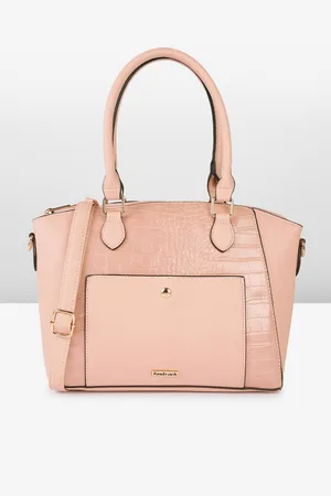 Fastrack Women Croco Textured Structured Satchel bag with Detachable Sling Strap