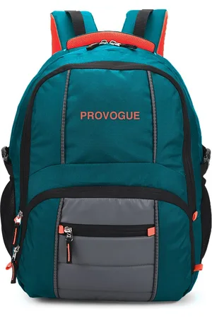 Provogue Adult Sea Green & Orange Brand Logo Backpack with Reflective Strip