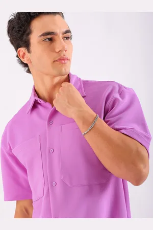 The Indian Garage Co . Boxy Knitted Spread Collar Casual Shirt