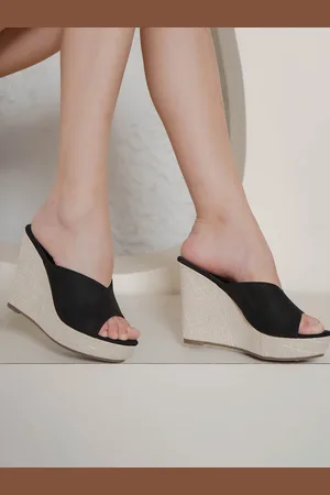 SHEZONE Women Open Toe Wedge Heeled Sandals