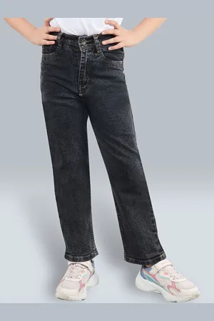BAESD Girls Straight Fit Clean Look Ripped Jeans