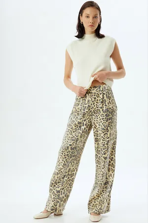Koton Women Animal Printed Trousers