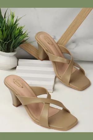 Denill Beige Kitten Sandals