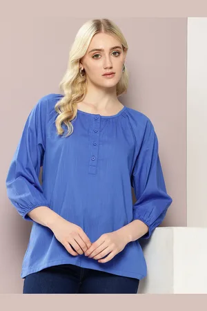 Kook N Keech Puff Sleeves Longline Top