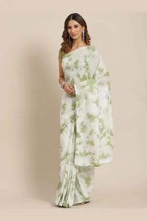 Kalini Women Tie and Dye Sequinned Saree With Blouse Piece