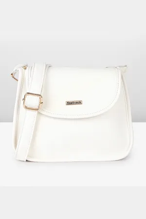 Fastrack Women Solid Sling Bag with Button Closure