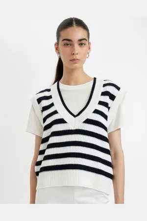 DeFacto Women Striped Sweater Vest