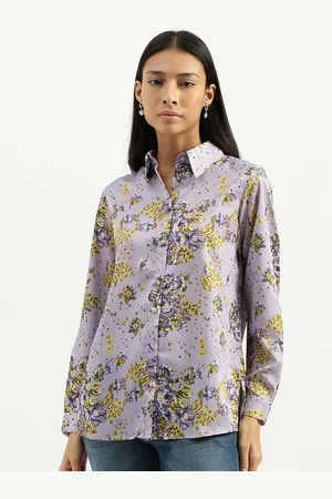 Benetton Women Spread Collar Floral Printed Casual Shirt