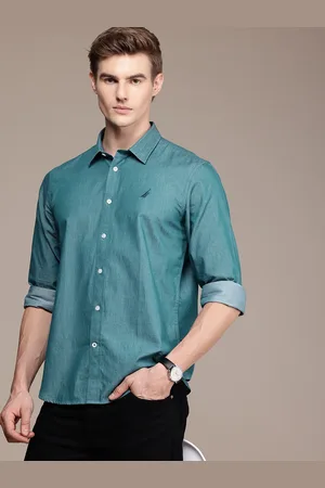 Nautica Men Premium Slim Fit Pure Cotton Casual Shirt