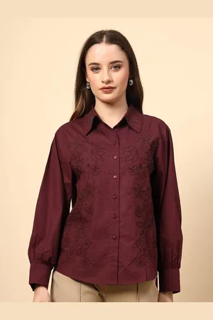 Gipsy Women New Spread Collar Floral Printed Cotton Casual Shirt