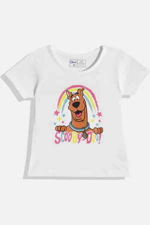Eteenz Girls Scooby-Doo Printed Cotton T-shirt