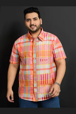 Bigbanana Plus Size Checked Pure Cotton Casual Shirt