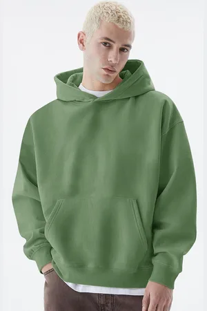 Maniac Men Solid Hooded Knitted Sweatshirt