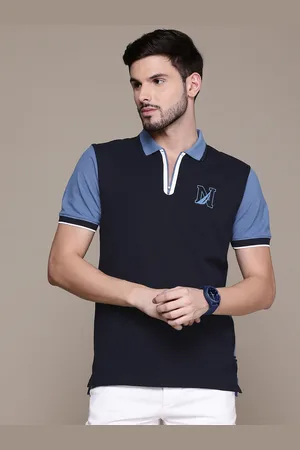 Nautica Men Colourblocked Polo Collar T-shirt