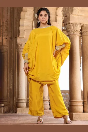SCAKHI Embellished Balloon Sleeves Tunic & Trouser