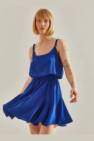 Bianco Lucci Shoulder Straps Fit & Flare Mini Dress