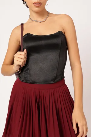 DressBerry Midnight Cleopatra Satin Corset Top