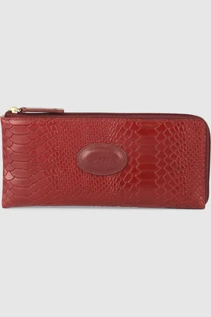 Hidesign Women Animal Textured Leather Zip Around Wallet