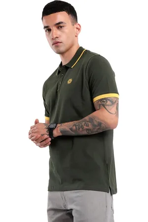 WROGN Men Solid Polo Collar Cotton Slim Fit T-Shirt