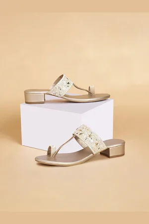 Pantaloons Embellished Party Block Sandals