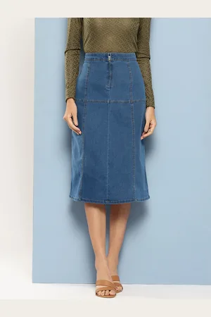 Chemistry Denim High-Waist Straight Skirt