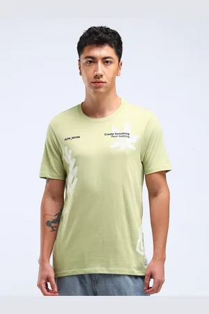 Flying Machine Men Typography Printed Pockets T-shirt