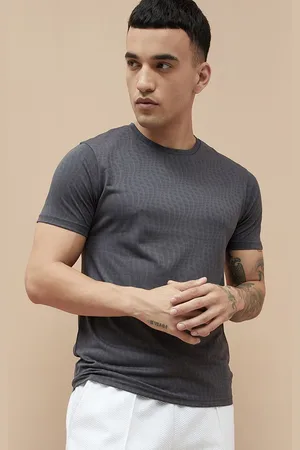 Lifestyle Men Dry Fit Abstract Printed Round Neck T-shirt