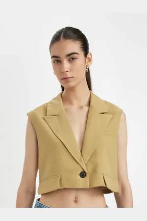 DeFacto Women Woven Crop Waistcoat