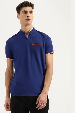 Benetton Men Solid High Neck T-shirt