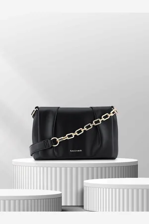 Fastrack Geometric Printed PU Structured Handheld Bag with Quilted