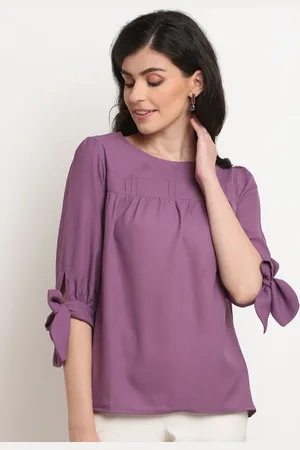 La Zoire Women Solid Round Neck Top