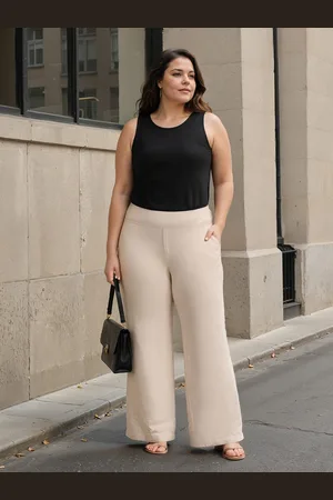 BlissClub Women Flared High-Rise Parallel Trousers