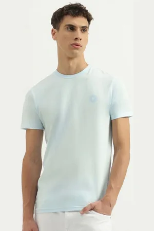 Benetton Men Solid Round Neck Pure Cotton T-Shirt