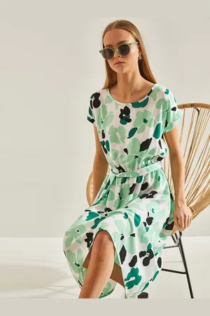 Bianco Lucci Floral Print Fit & Flare Dress
