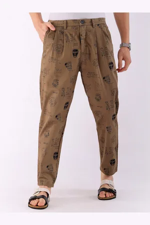 The Indian Garage Co Abstract Printed Cotton Loose Fit Trouser