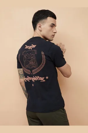Lifestyle Men Dry Fit Graphic Printed Round Neck Cotton T-shirt