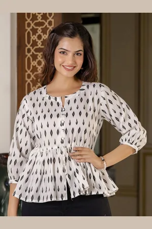 Nayo Women Ethnic Motifs Printed Round Neck Cotton Top