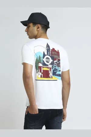 Pepe Jeans Men Graphic Printed Round Neck Cotton Slim Fit T-shirt