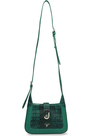 Da Milano Textured Leather Sling Bag with Tasselled