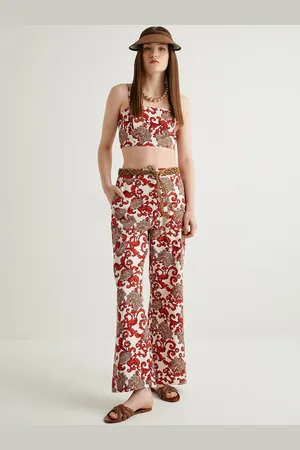 Koton Women Floral Printed Trousers