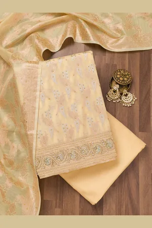 Koskii Zari Embroidered Unstitched Dress Material