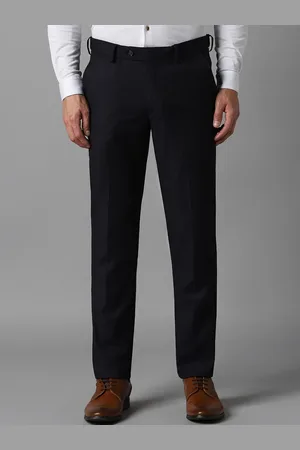 Louis Philippe Men Printed Slim Fit Trousers